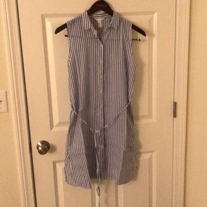 Stripped blue summer dress